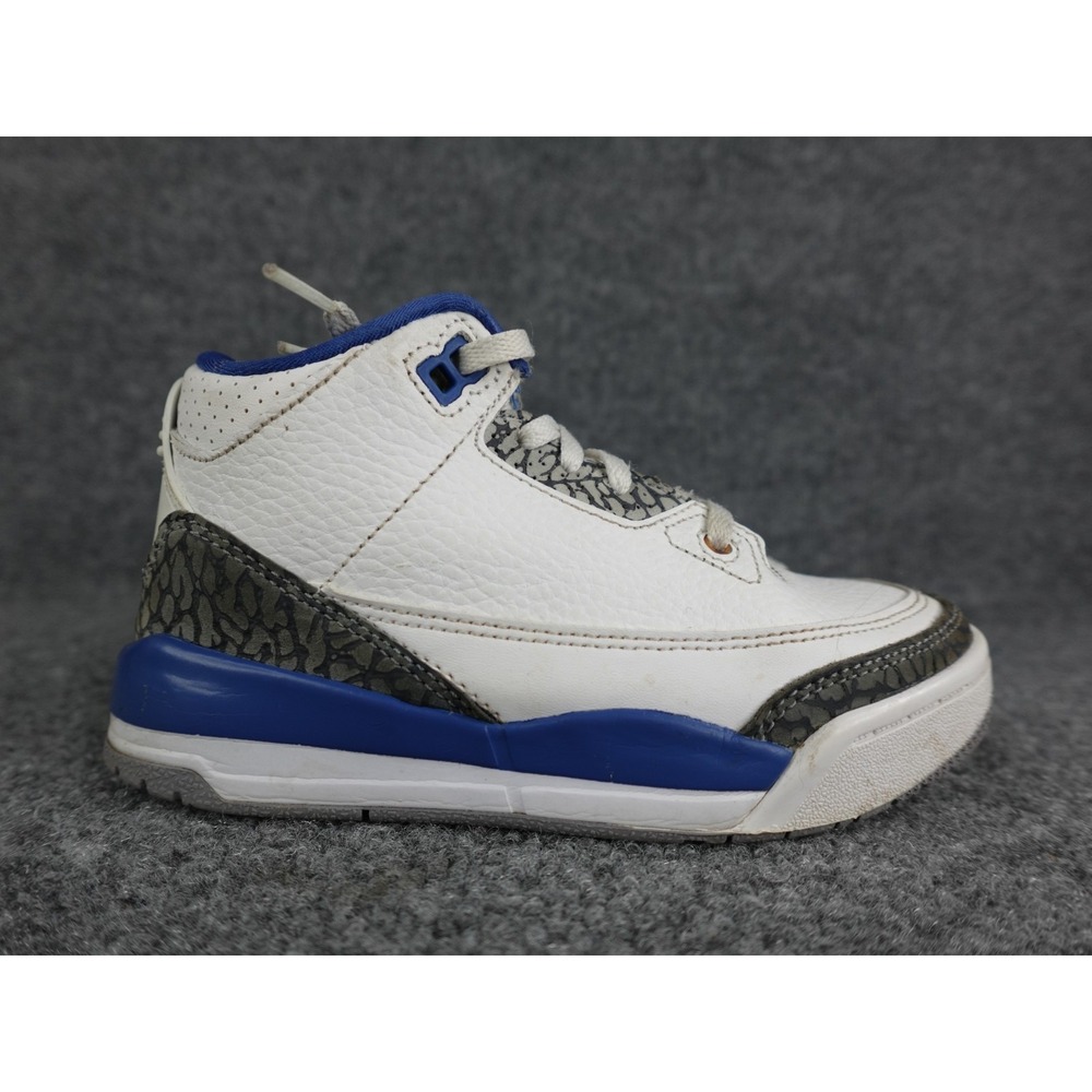 Nike Air Jordan 3 Retro Washington‎ Wizards DM0966-148 Kids Shoes size 13C